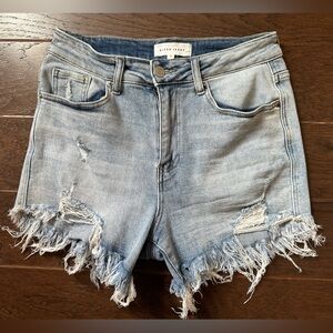 RISEN distressed denim shorts